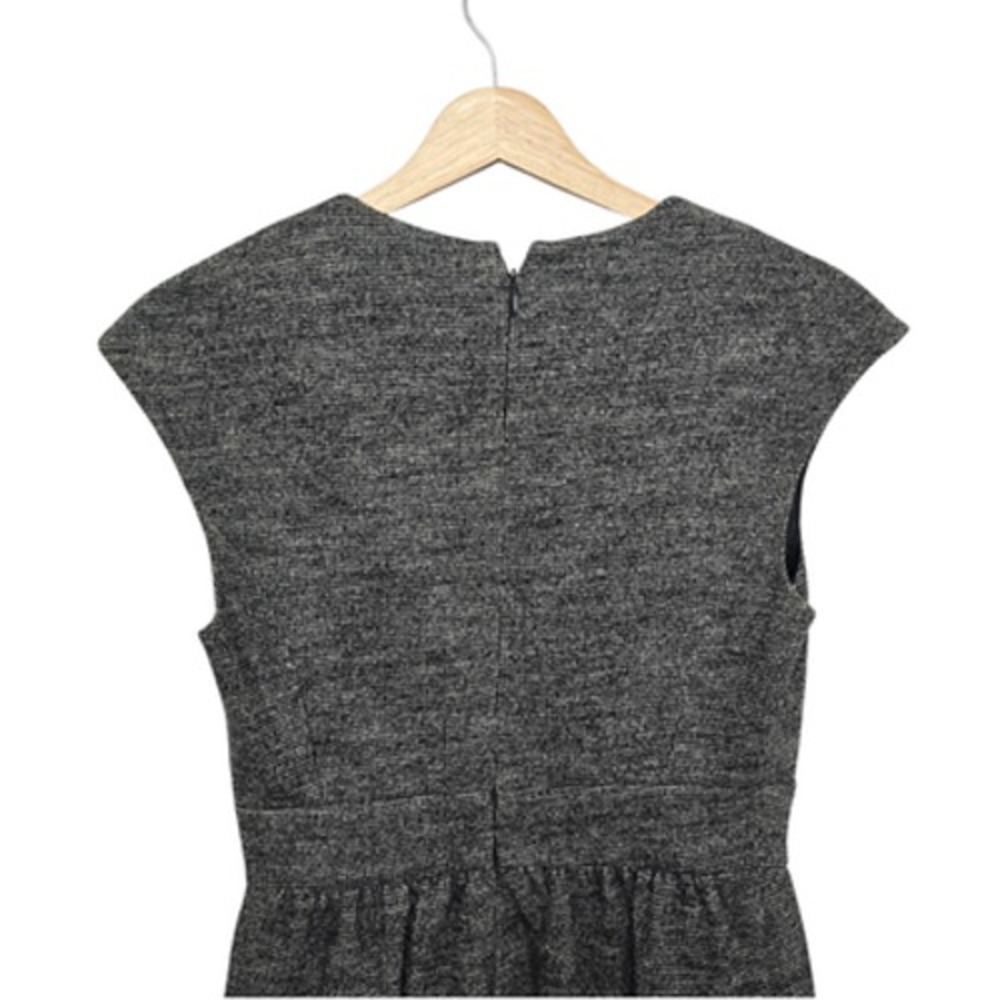 Jill Stuart Dress Womens 2 Gray V Neck Sleeveless Fit and Flare Tweed Wool Blend - Picture 5 of 10
